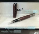 New Best Replica Mont Blanc Writers Edition Victor Hugo Fountain Burgundy Red & Black